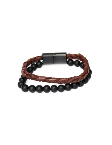 BROWN ON BLACK BRACELET