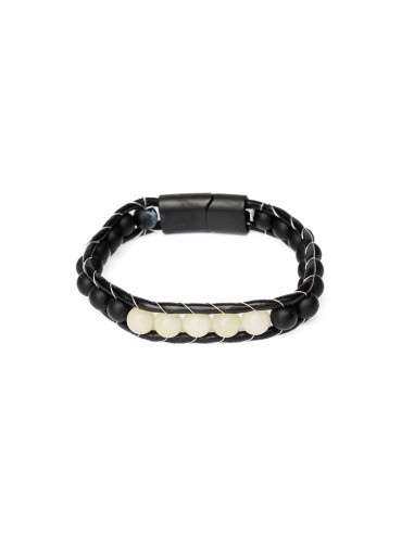 WHITE ON BLACK BRACELET