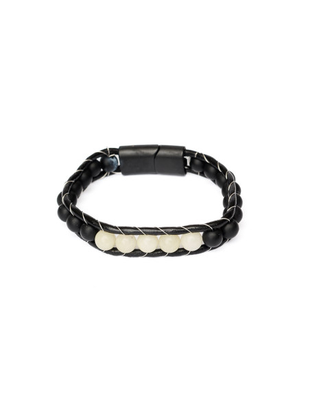 WHITE ON BLACK BRACELET